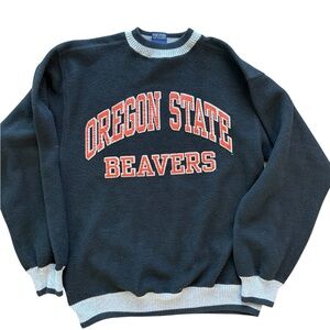 Oregon State Beavers Women M Oversize Crewneck Sweater Vintage Style Collegiate